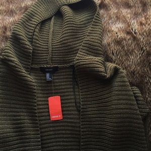 Oversized hooded cardigan